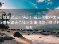 蜜桃视频三步快走：看结尾收得太紧吗做把镜头选择写出来收尾不费劲但管用