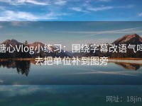 糖心Vlog小练习：围绕字幕改语气吗去把单位补到图旁