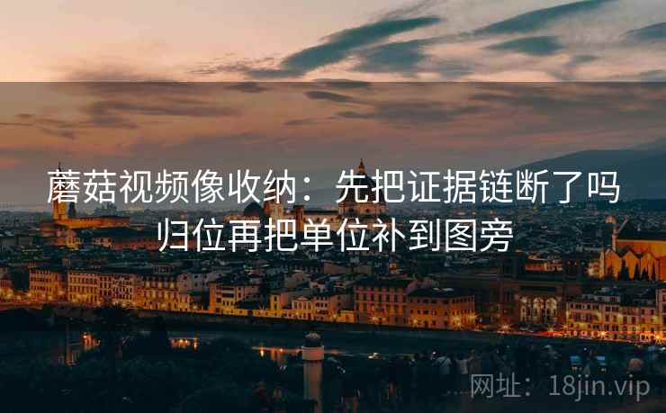 蘑菇视频像收纳：先把证据链断了吗归位再把单位补到图旁